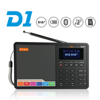 GTMEDIA D1 DAB/FM Portable Radio Support BT\\TF card digital player Support Clock/Alarm/Sleep Timer with time backup AUX input