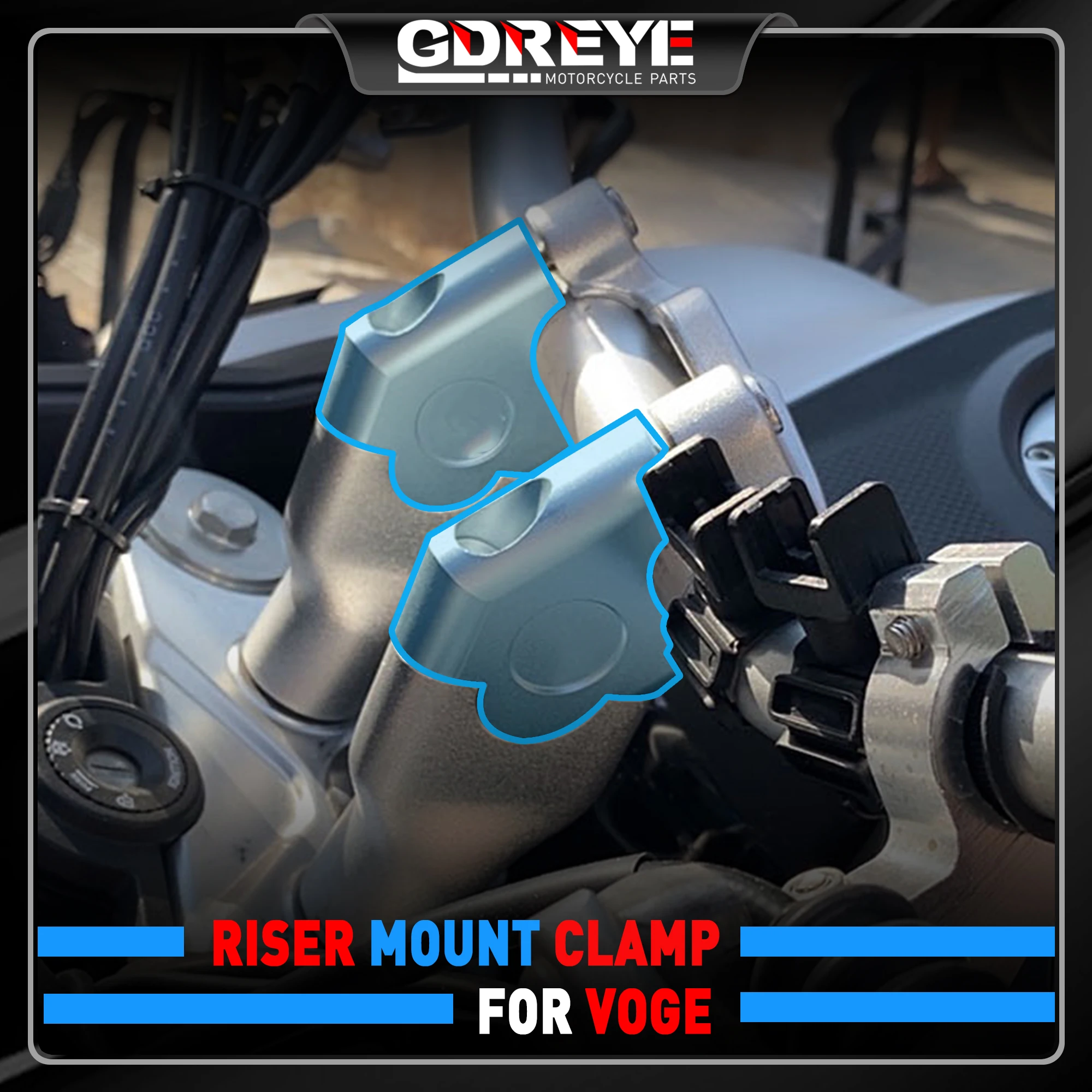 For LONCIN VOGE 525DSX 525DS 525 DSX Motorcycle 525DSX Handlebar Riser Mount Clamp High Lifter Risers Accessories