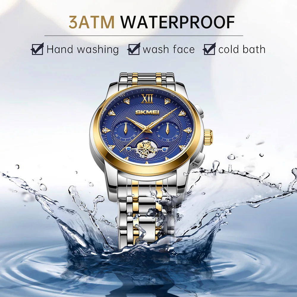 SKMEI Top Brand Luxury Quartz Movement Watch For Men Women Wristwatch Multi-function Chronograph Waterproof Watches Reloj Hombre
