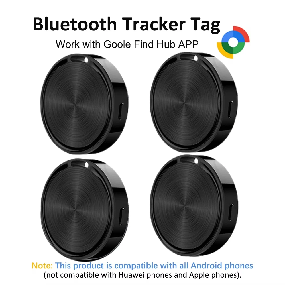 Smart Tag for Android Bluetooth GPS Tracker Find my App Bluetooth Tracker Wallet Anti Lost Item Locator Suitable suitcase 4-Pac