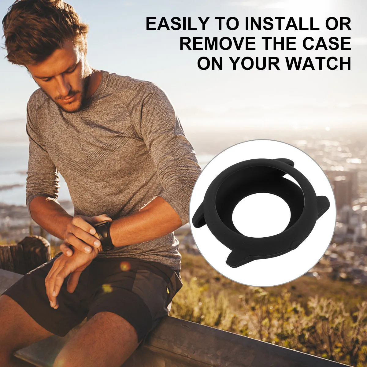 1 funda protectora de silicona para reloj Solar LS05, con acabado de alta calidad y diseño moderno, ideal para relojes inteligentes.