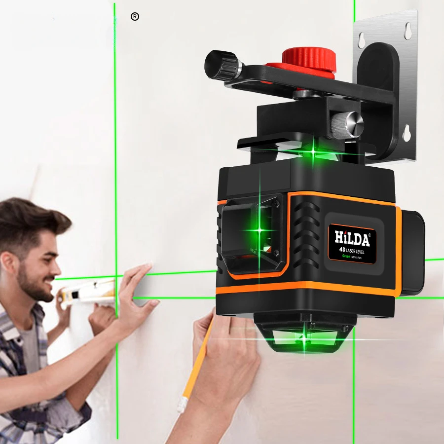 

Factory 16 Line Wall and Ground-level Spirit Level 4D All-around Wall Laser Level