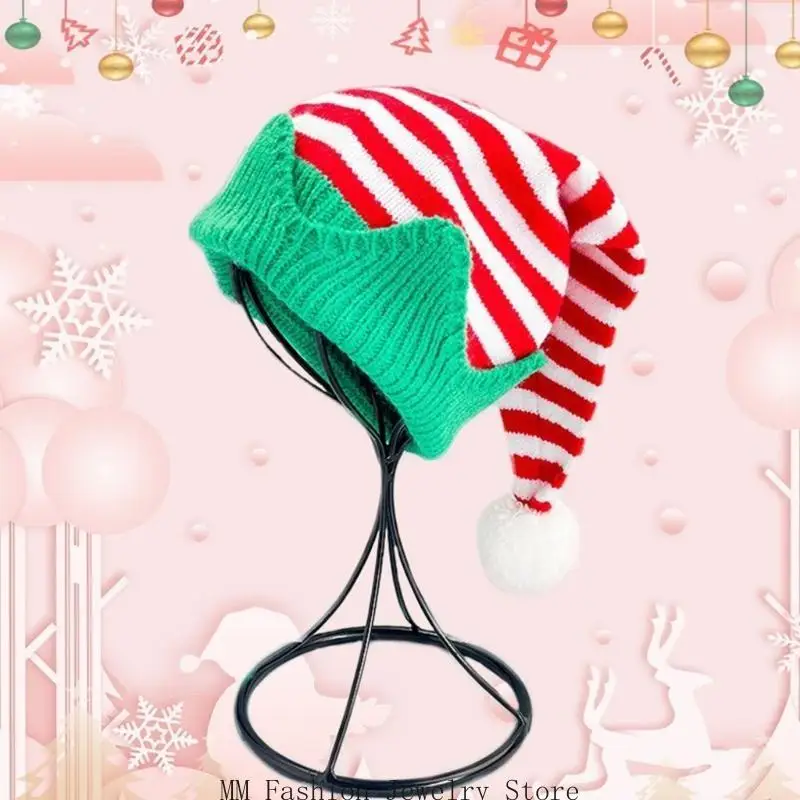 D0UB Slouch Baggy Hat for Christmas Photo Props Cheerful Charactor Costume