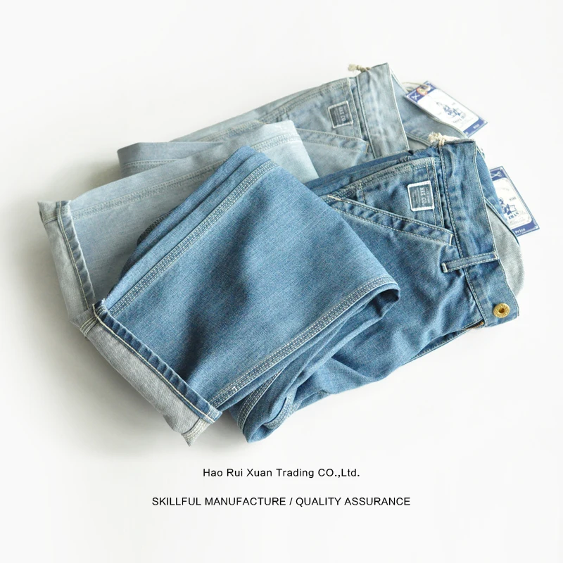 

Slim Fit Denim Jeans Men's 9-Piece Cotton Cotton Summer Blue Jeans Casual Sle Youth Trend Casual Scenes