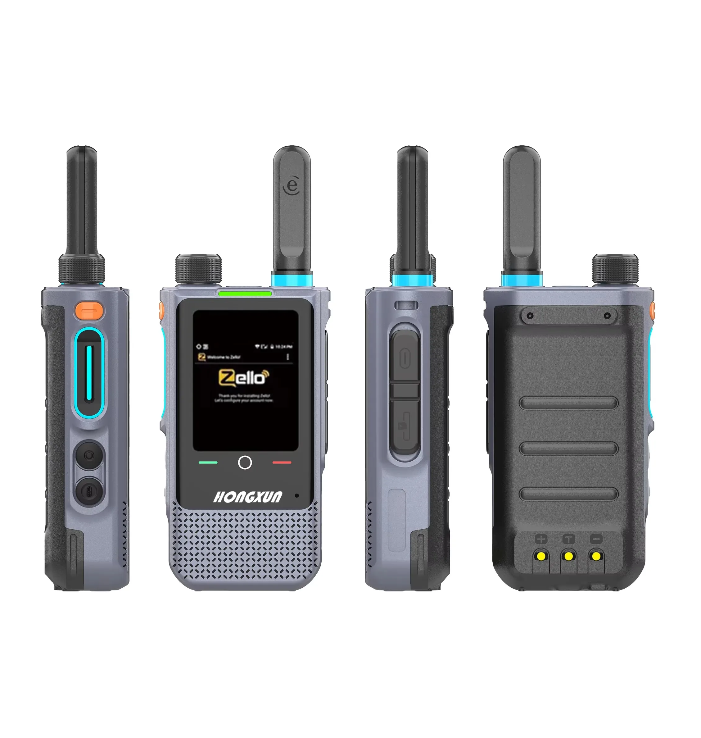 ZELLO Walkie Talkie HX T38 PLUS 4G POC 5000 км Bluetooth GPS SOS Беспроводная связь с защитой от помех Android 5,1 Сенсорный экран