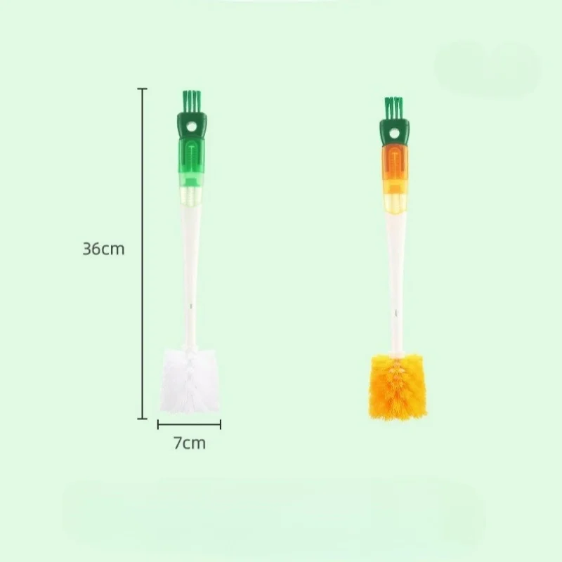 Five in one cup brush, nursing bottle brush, water cup cleaning brush, multifunctional long handled straw cup cover cleaning and