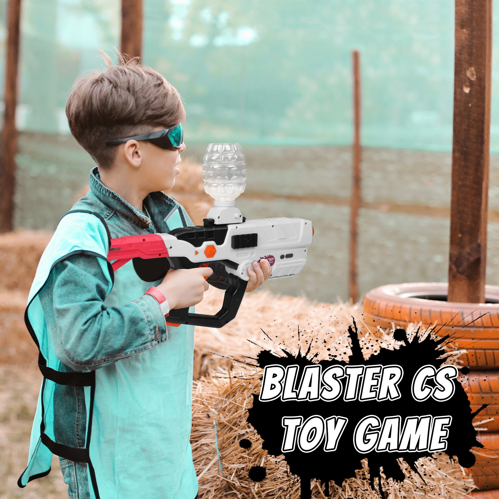 Brinquedos elétricos do blaster da bola do gel, blaster eco-amigável manual/automático da bola do respingo, apropriado para jogos de tiro ao ar livre