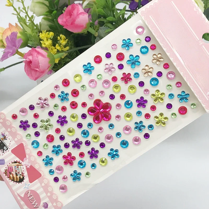 ملصقات جديدة على الوجه حجر الراين ماكياج مشرق الوجه الفن ملصق الأطفال المؤقتة الوشم حجر الراين لمكياج ستراس #3