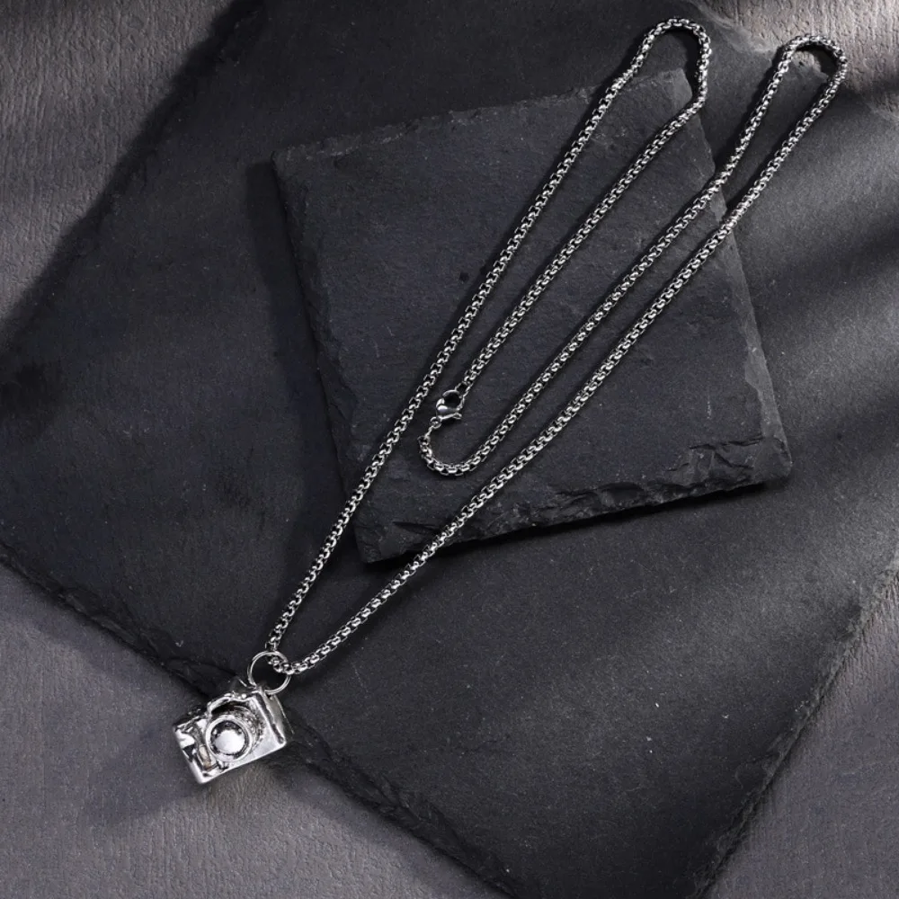 New Trendy Retro Camera Pendant Necklace Party Cool Style Valentine\'s Day Design Simple Fashion Men\'s Gift Sweater Chain Jewelry