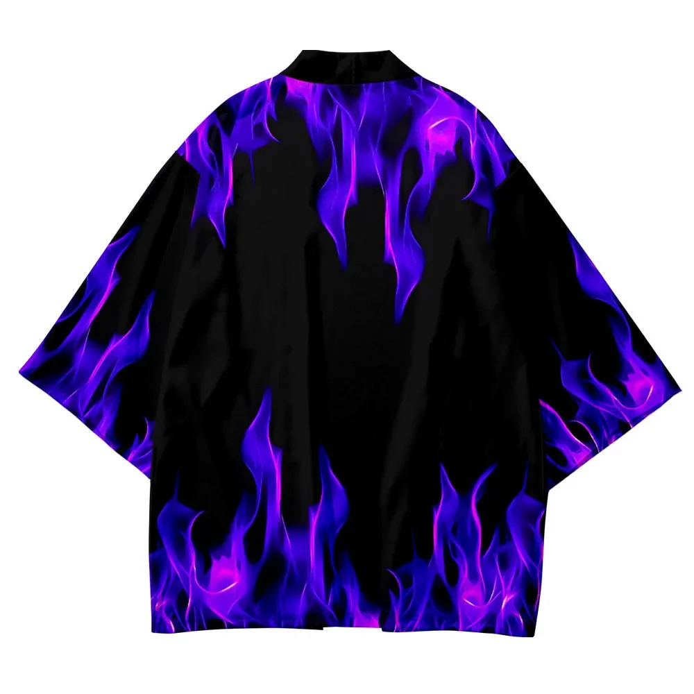 سترة فضفاضة للنساء والرجال Harajuku ثوب الكيمونو الياباني تأثيري Haori بلوزة بلايز يوكاتا رداء الملابس