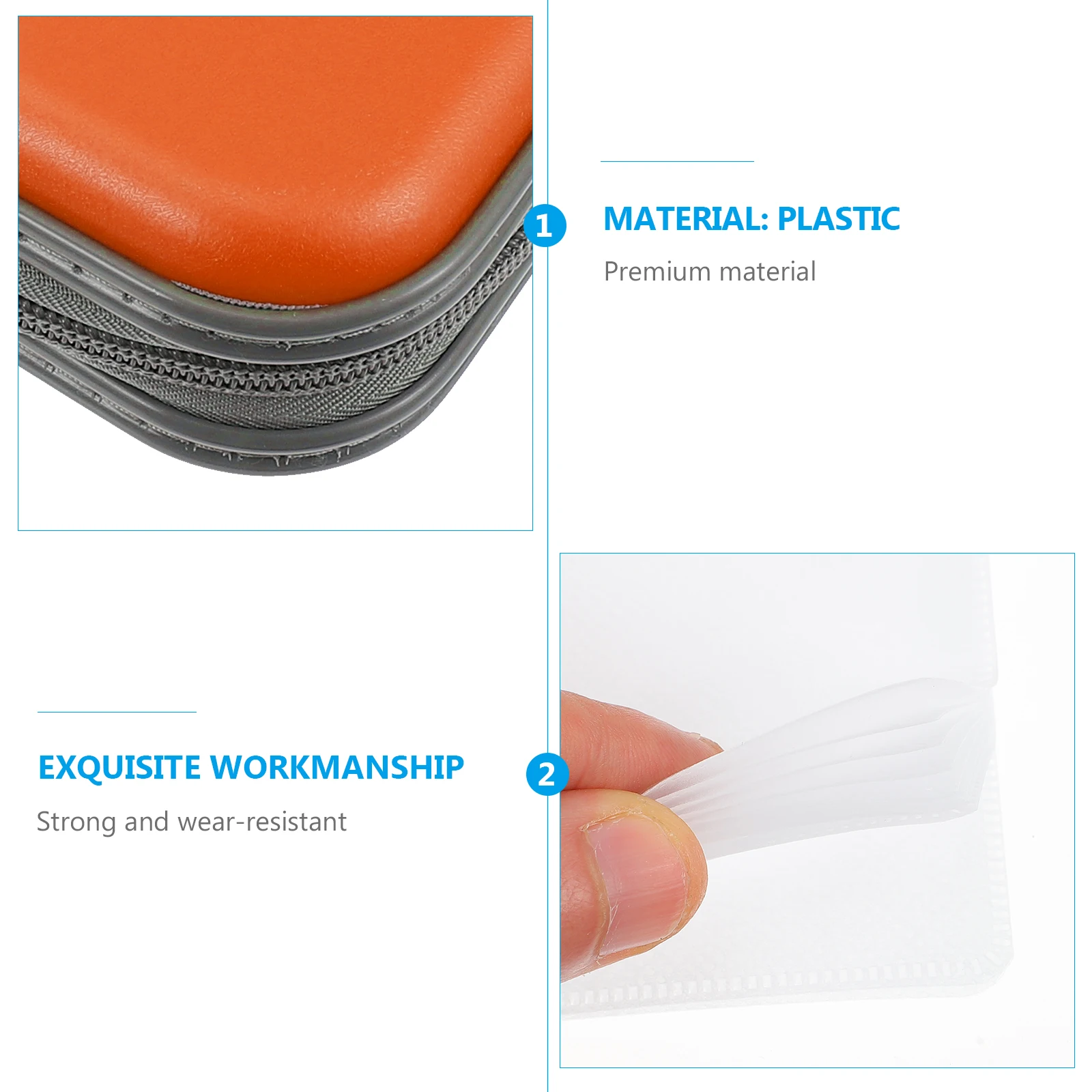 

CD Organizer with Carrying Bag Cd Carrying Case Strap Plastic Cd Case CD Rack Travel Suitcase