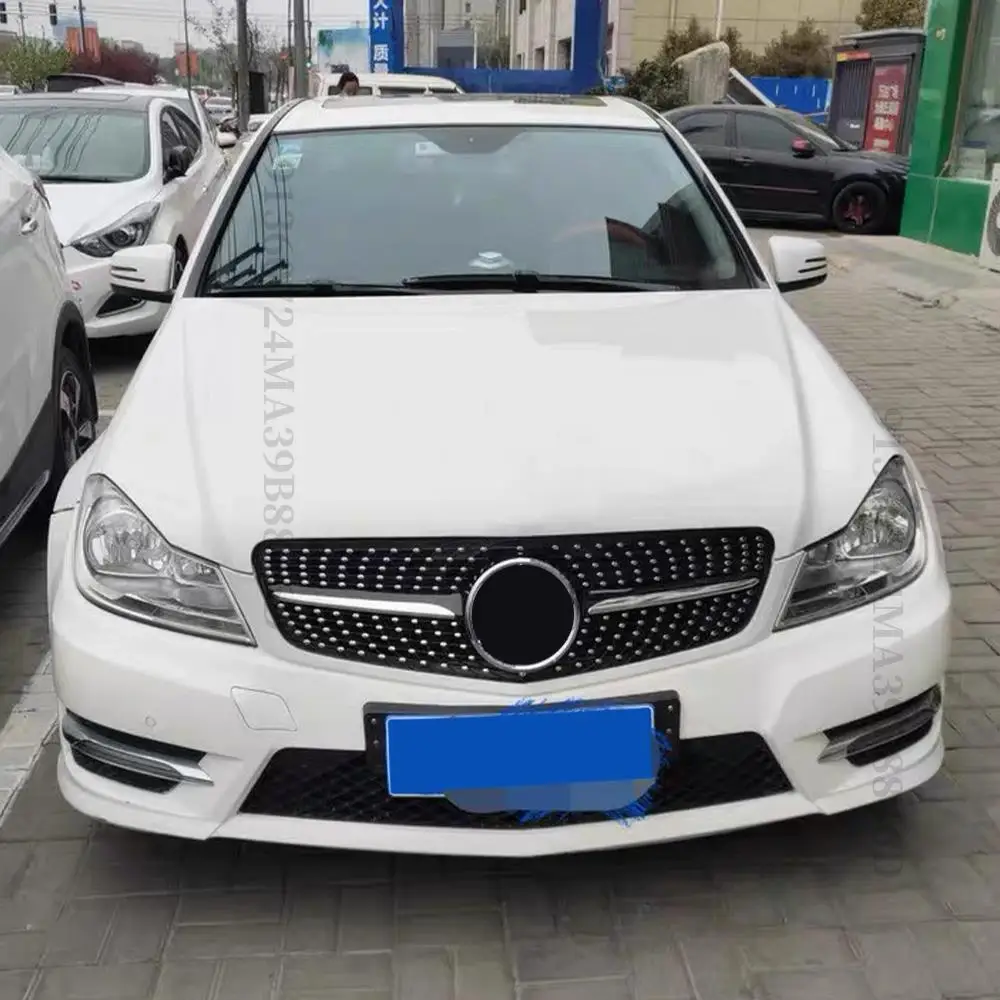 Diamond Style Front Bumper Grille Racing Grill Styling Facelift For Mercedes Benz C W204 C43 2007-2014 C300 C200 C250 C350 C180