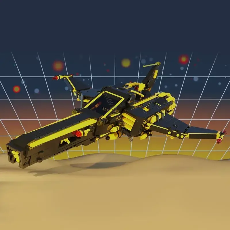 

New 1345Pcs Popular Space Technology Series Moc Fr-5021 Fighter Jet Model Custom Puzzle Diy Creative Ideas KidToy Birthday Gift