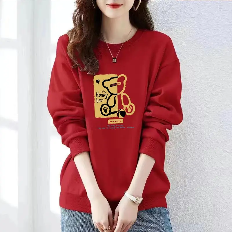 Dames Pullover Top Fleece Sport Essentieel Basic Harajuku Mode Kpop Emo Nieuwigheid Ronde hals Damessweatshirts met Orint On