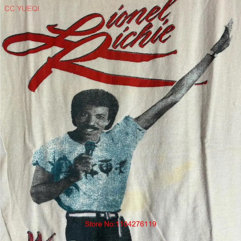 Lionel Richie small white graphic preowned T shirt long or short sleeves