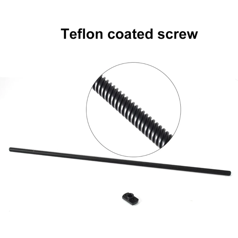 

3D Printer Parts T8 PTFE Teflont Lead Screw Lead 2mm/8mm for POM Nut For 3D Printer Stepper Motor Stainless Steel