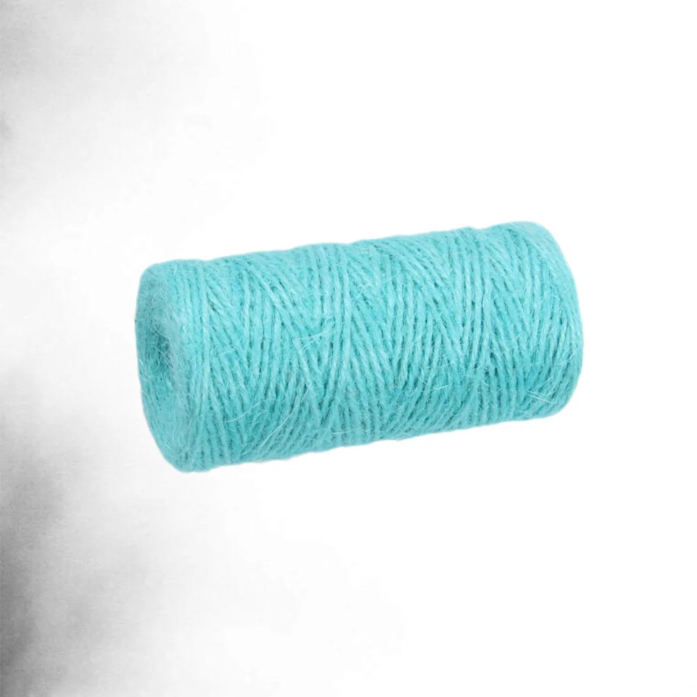 

100m Sky-Blue Hemp Rope Premium Artificial String for DIY Craft Scrapbooking Gift Wrapping Gardening Party Decoration