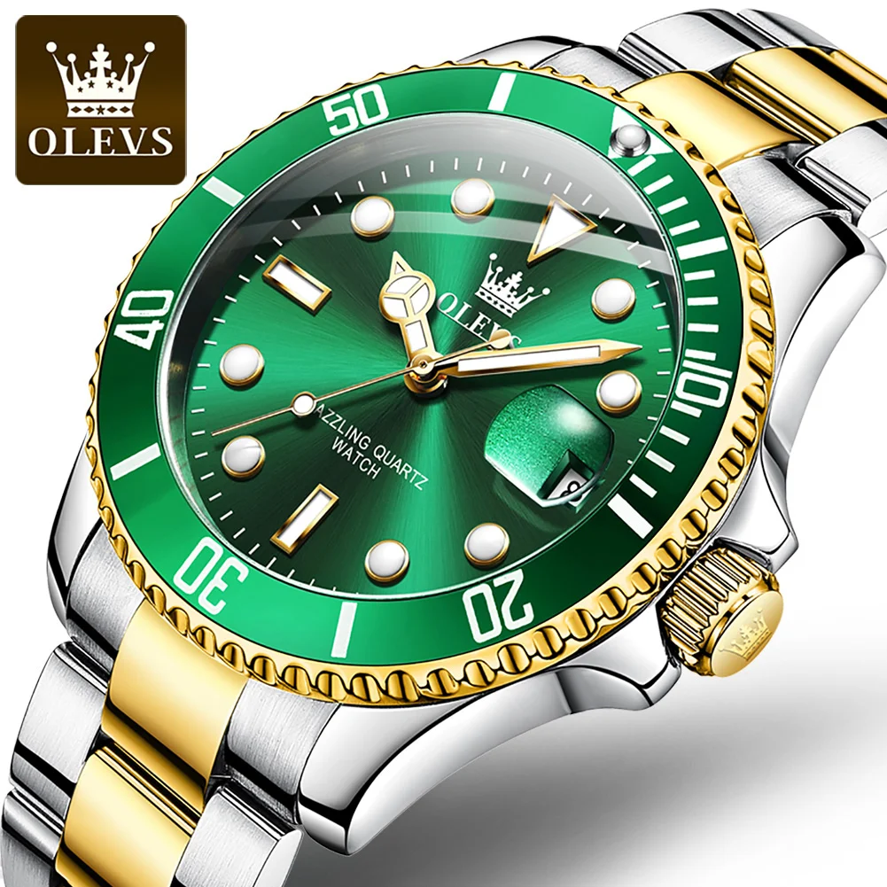 OLEVS Luxury Top Brand Fashion Quartz Watch Men Auto Date Clock Sport Waterproof Watches Mens Wristwatch Relogio Masculino 5885