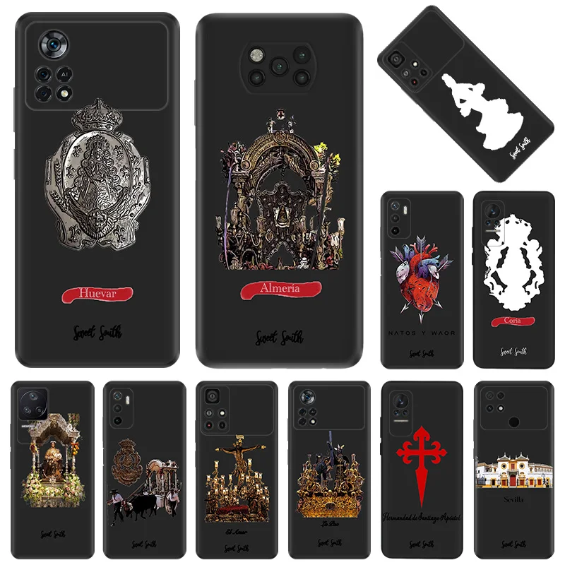 Phone Cases For Xiaomi Poco C40 C51 C50 C61 M5 M4 Pro M3 X5 X4 X3 F5 F4 F3 14 A3X Virgin Mary Jesus Church Soft Anti-Drop Cover