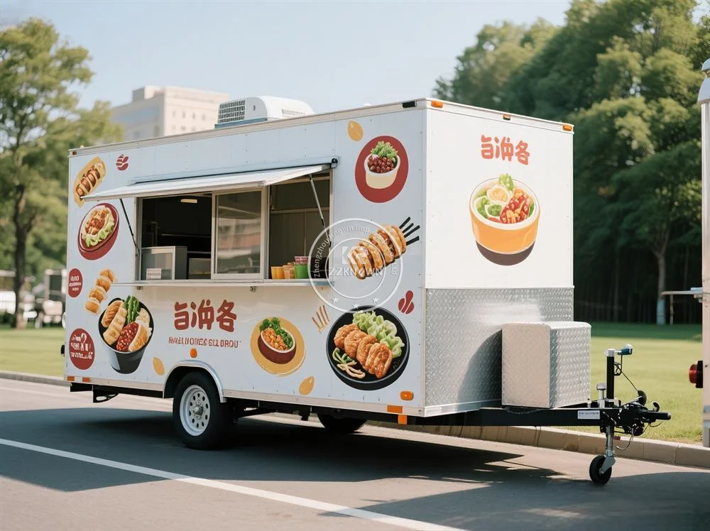 Chariot de vente de crème glacée glacée glacée Mobile Snowcone, remorque Mobile Bar bière café camion de boissons glacées remorque de nourriture