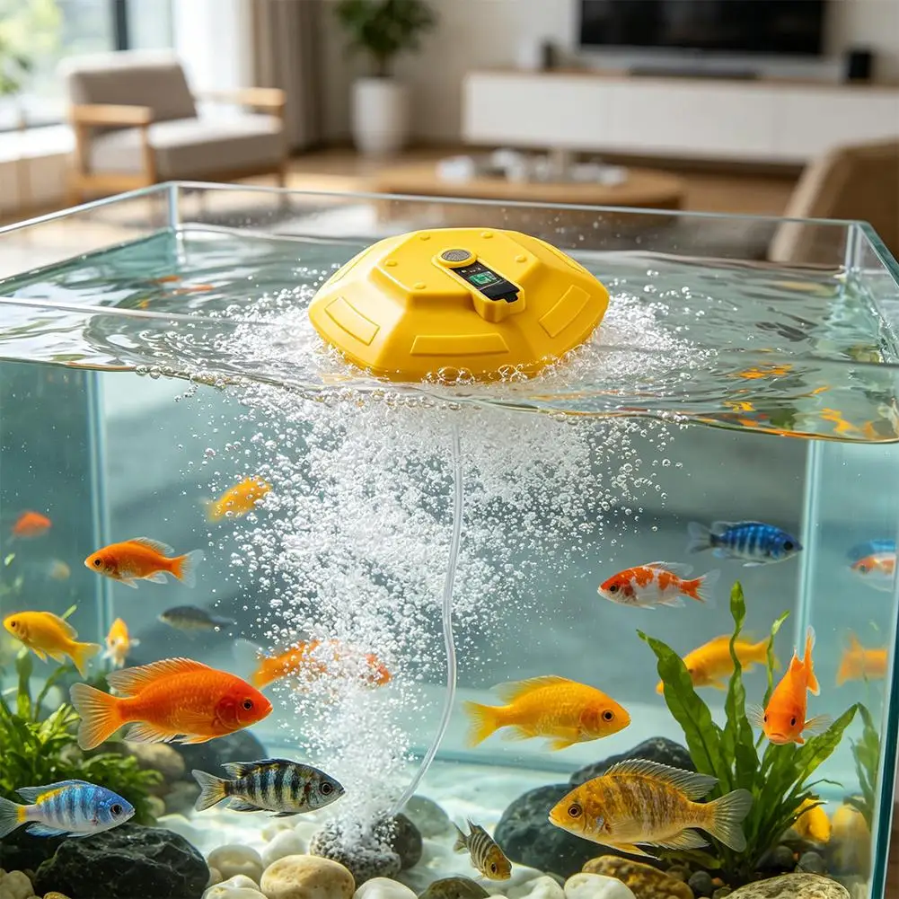 Schwimmende Fischerei-Belüftungspumpe USB-Aufladbar Intelligenter Tragbarer Sauerstoffgenerator Leise Luftpumpe für Outdoor-Angeln – Detail 8