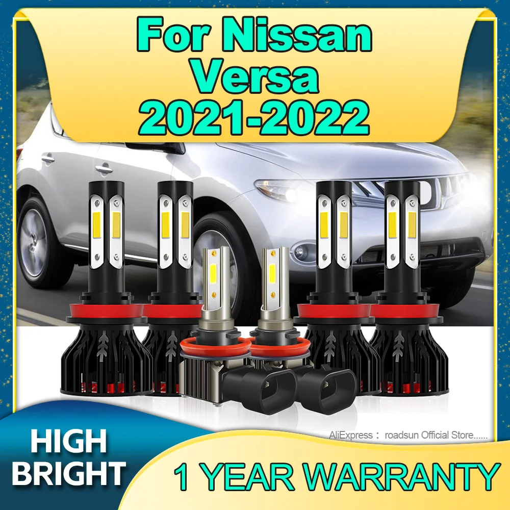 

2/6Pcs Canbus LED Car Headlight CSP Chip with Fan 28000Lm H9 H11 Light Bulbs 6000K Fog Lamp For Nissan Versa 2021 2022