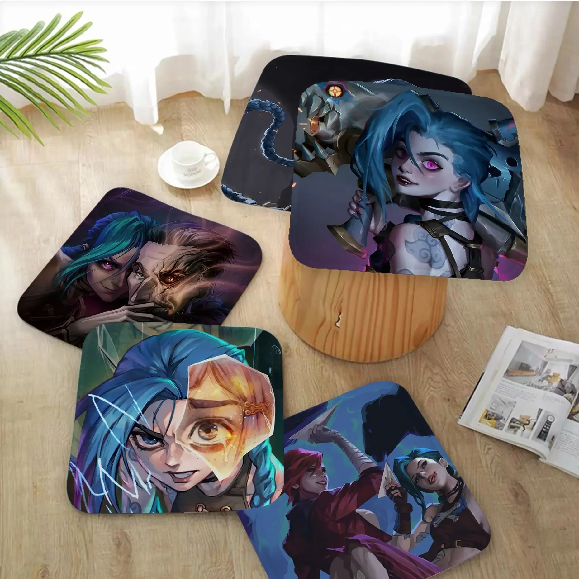 Arcane L-League of L-Legends Cushion Mat Nordic Printing Chair Cushion Soft Office Car Seat Comfort Breathable 45x45Sofa Cushion