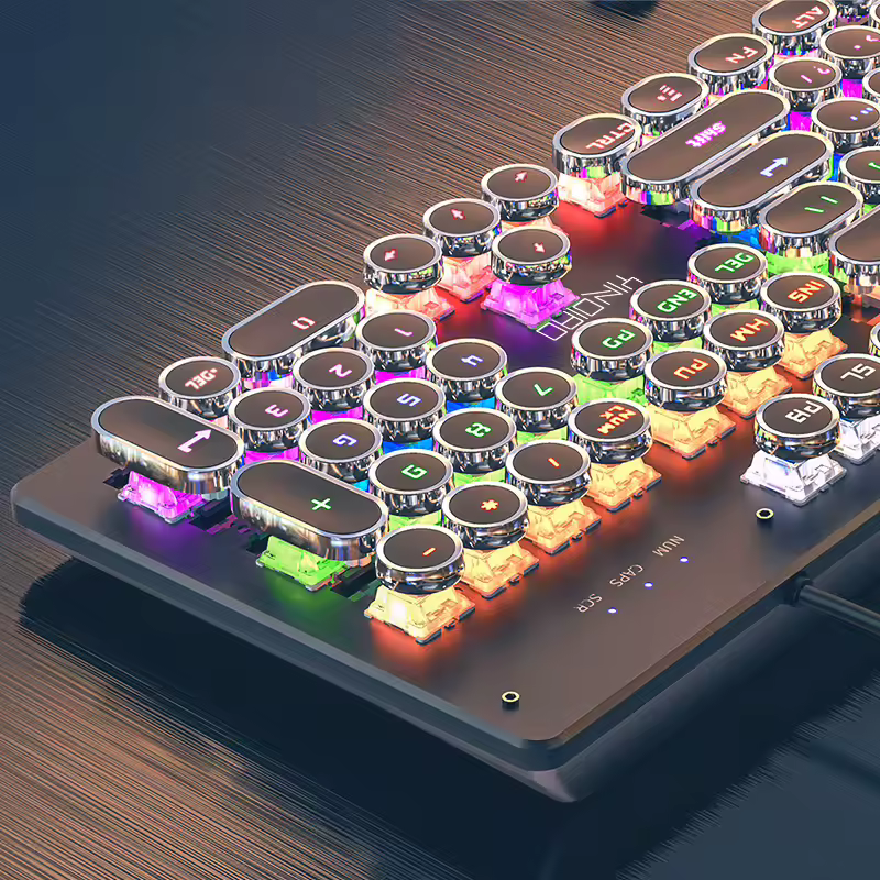 Interruptores de teclado mecánico para juegos, ordenadores de escritorio con cable, accesorios para ordenador, teclados de perfil bajo con numpad