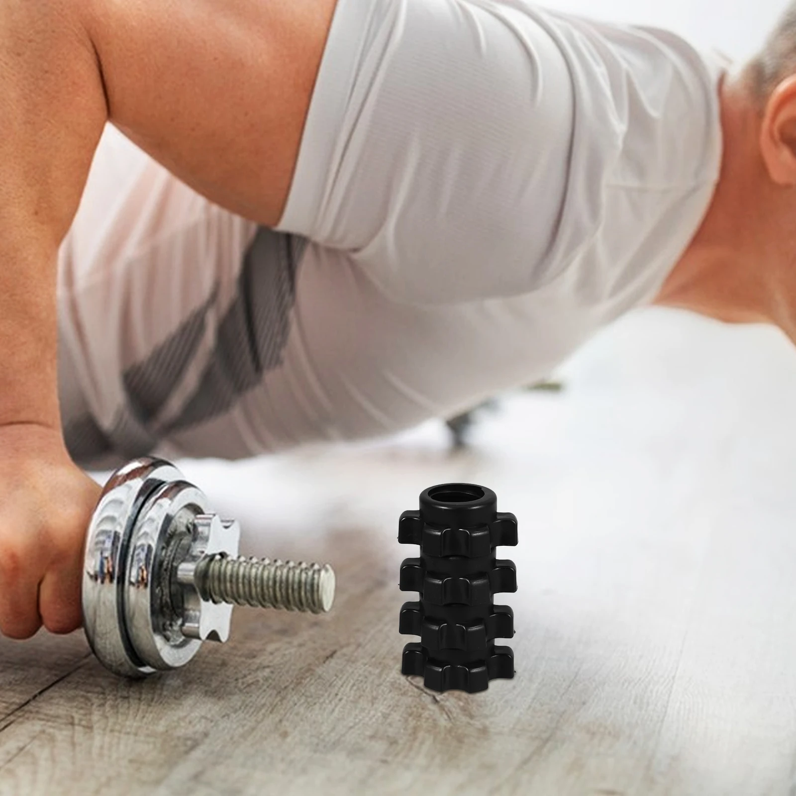 4개 플라스틱 덤벨 바 너트 스핀락 고정 나사 피트니스 장비 액세서리 웨이트리프팅 로드 클램프