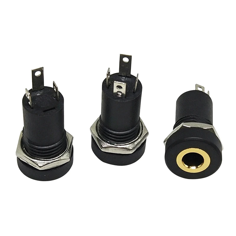 

PJ-392A 2/3/4 Pin 3.5mm Audio Jack Socket 2/3/4 Pole Stereo Solder Panel Mount 3.5 mm Headphone Female Socket Connector With Nut