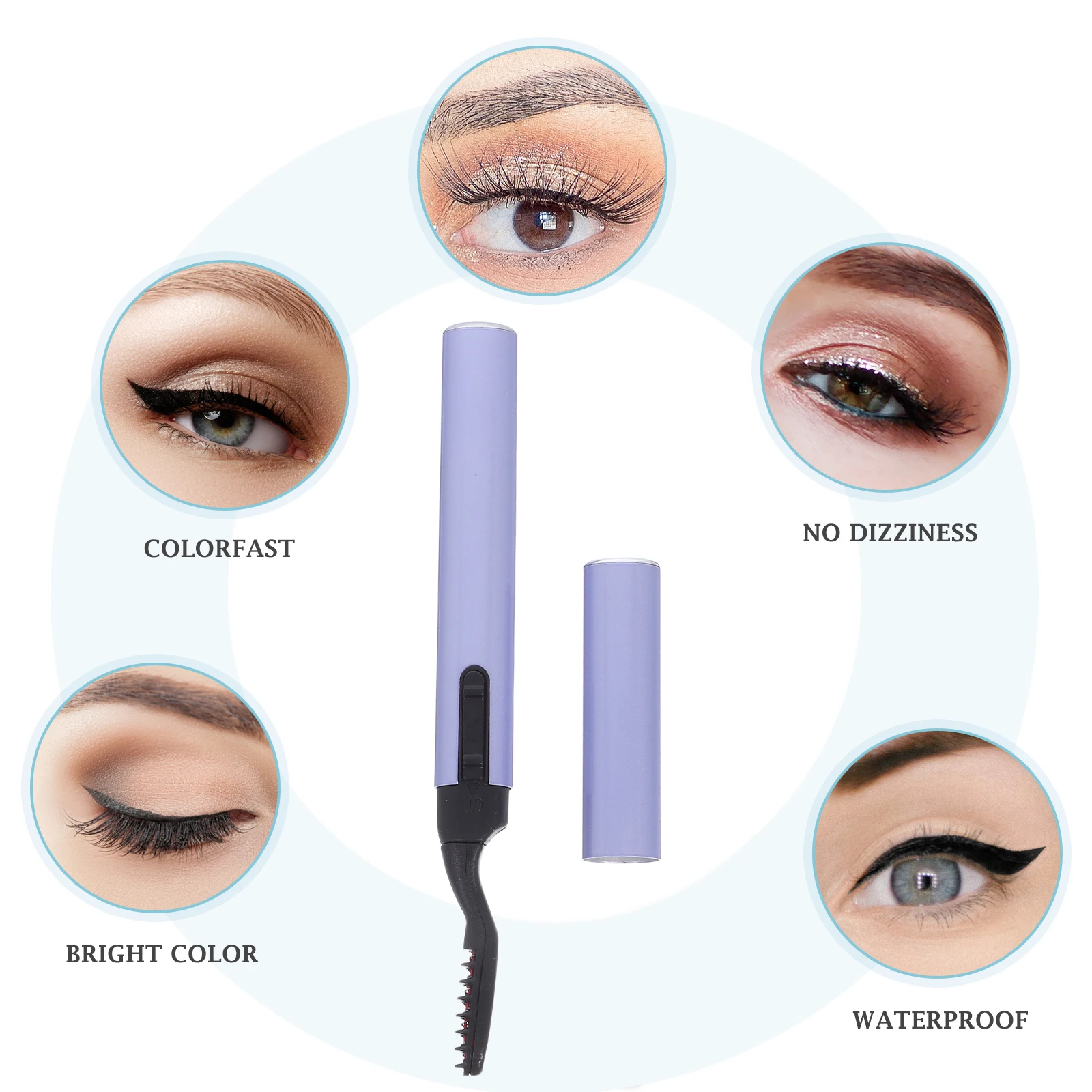 1 pz penna piegaciglia riscaldata elettrica portatile strumento per arricciare ciglia a lunga durata non per trucco piegaciglia