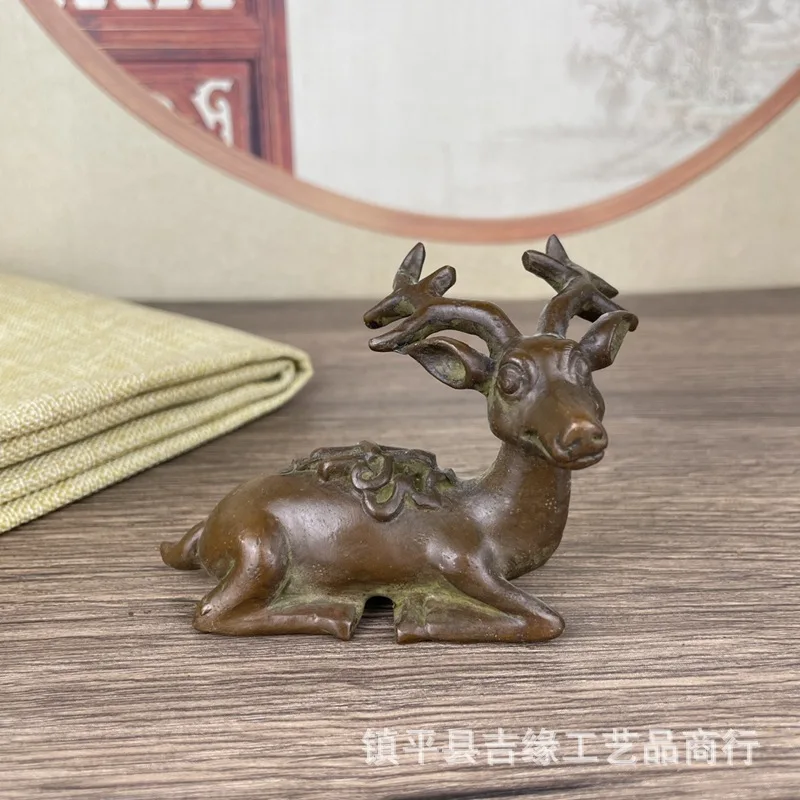 Retro Deer Decoration Solid Desktop Pen Holder Decoration Study Paper Weight Deer Decoration