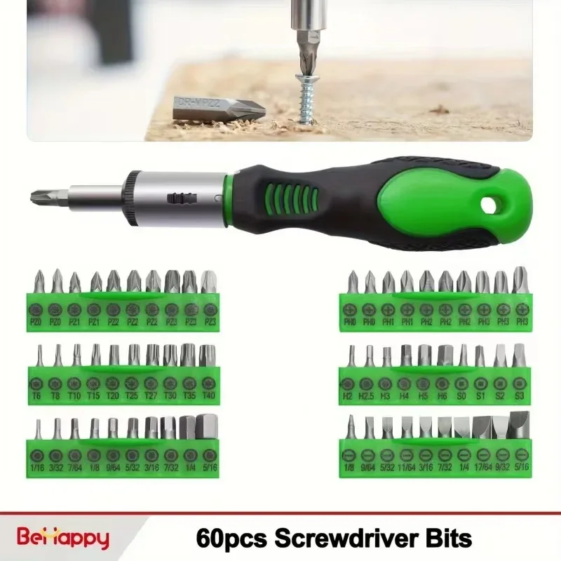 Multifuncional Magnetic Screwdriver Bits Set, Precision Phillips, Slotted Screw Bit, Home Repair Tool, CRV