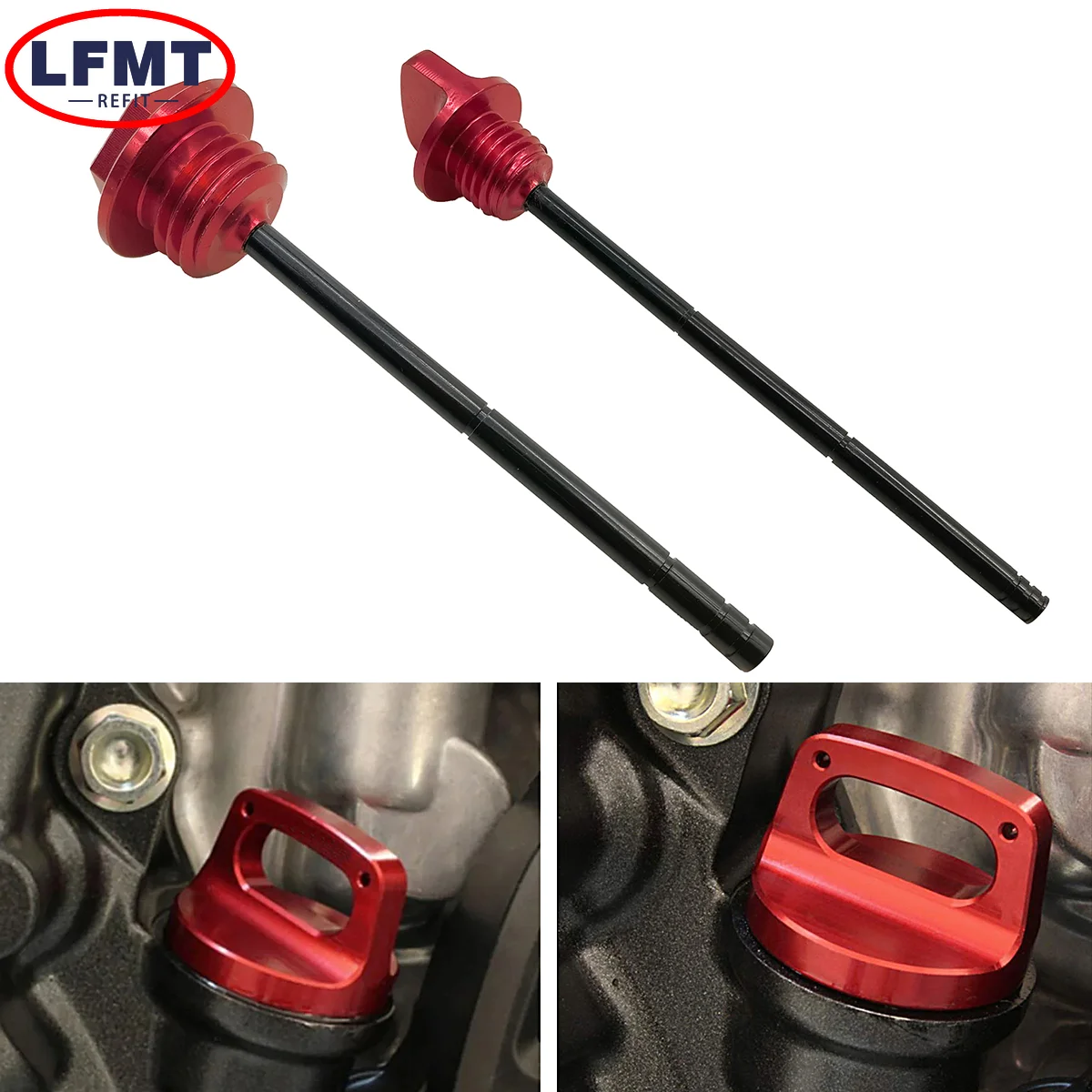 

Motorcycle Red Aluminum Oil Dipstick Gauge Plugs For HONDA CRF250X CRF250R CRF450R CRF 250X 250R 450R Enduro Dirt Pit Bike