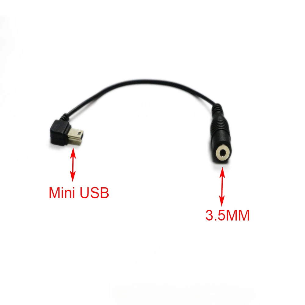 3.5mm Microphone Mini USB External Mic Audio Adapter Transfer Cable Wire For GoPro Hero 4 3+ Action Camera Accessories