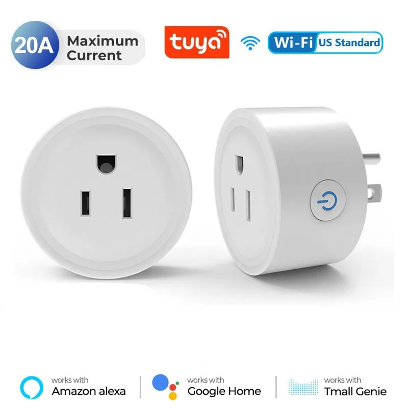 Tuya Smart Socket WiFi US UK JP Plug Smart Home Alexa controllo vocale funzione Timer presa di corrente telecomando