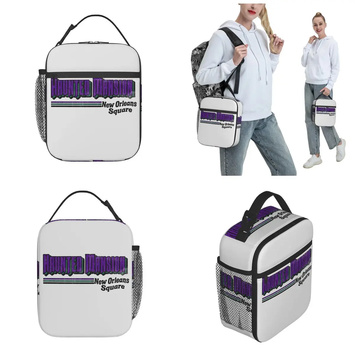 The Haunted Mansion Movie Thermal Insulated Lunch Bag for Work Portable Food Container Bags Cooler Thermal Lunch Boxes