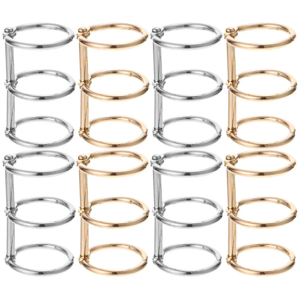 

8 Pcs Binder Loose Leaf Rings Metal Rings for Index Cards Flash Cards Notebook Office Supplies Lightweight