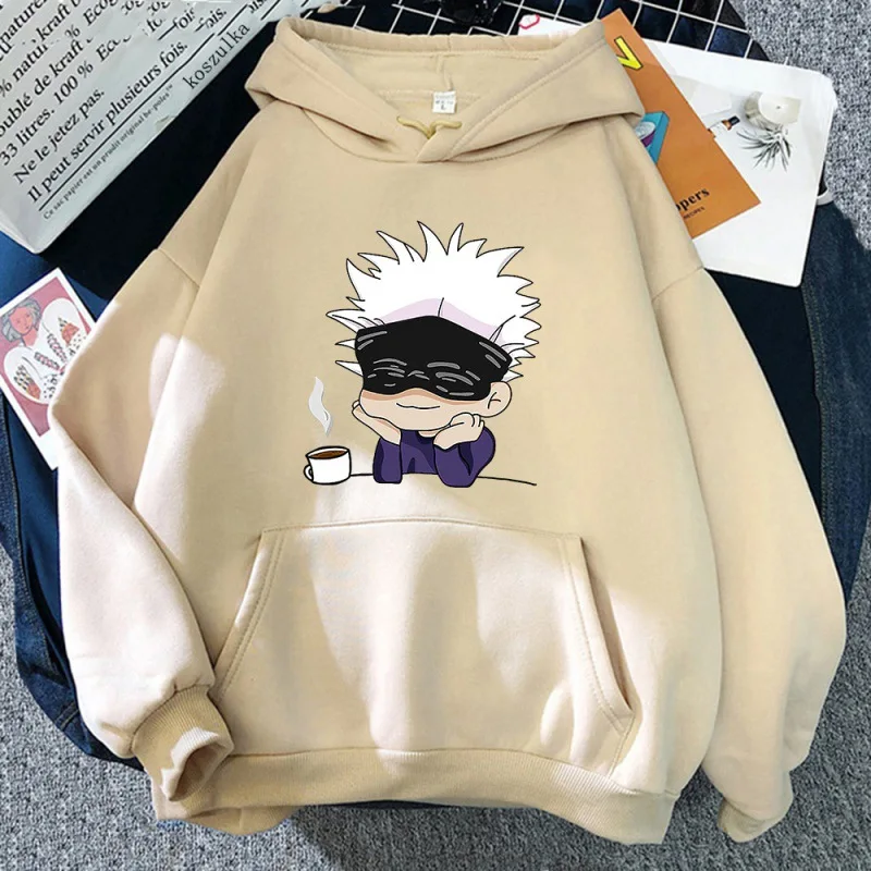 อะนิเมะ Jujutsu Kaisen ภาพตัวละครแฟชั่นผู้หญิงเสื้อผ้า Street วัฒนธรรม Leisure Life แนวโน้มพิมพ์ Hoodie