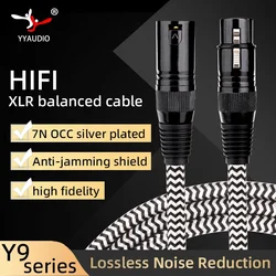 YYAUDIO Silver Plated Male to Female Audio Cable 3pins XLR Balanced Cable Wire Signal Line RCA Cables Xlr Connector RCA Cables