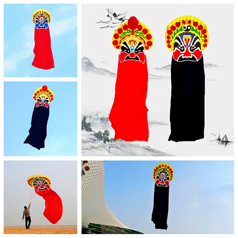 free shipping 8m peking opera kite flying soft kite outdoor toy programmable toys wind kites for seniors weifang kite factory