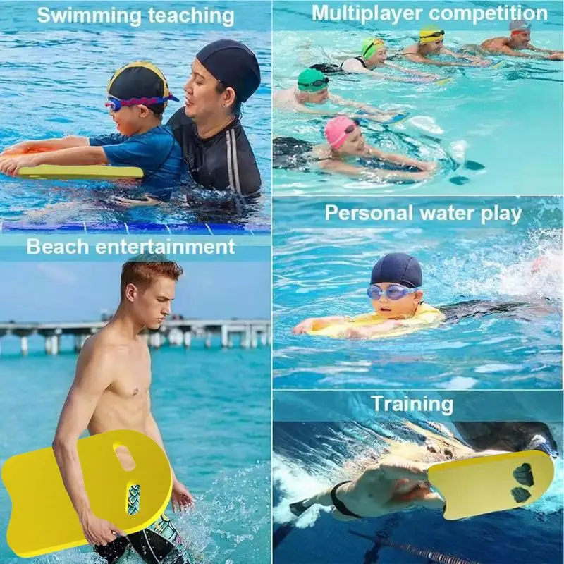 U Shape Swimming Kickboard Training Swim Board For Children EVA Kick Boards Swim Training Equipment 15.7x10.6x1.2 Inch Yellow