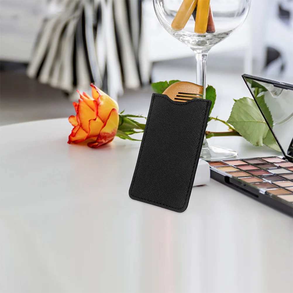 4 pçs organizador de pente de cabelo falso cílios pinça titular caso viagem para casa salão uso tesoura saco escova bolsa ferramenta maquiagem