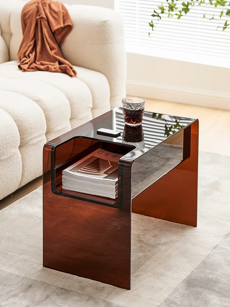 Furniture Acrylic Coffee Table Transparent Living Room TV Cabinet Sofa Side Table Storage Cabinet Leisure Balcony Tea Tables