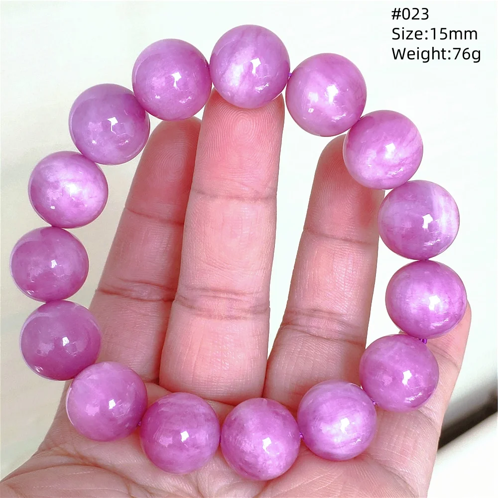 

Natural Purple Kunzite Quartz Beads Bracelet Cat Eye 9.7mm Fashion Jewelry Round Kunzite Rare Stone For Women Men AAAAAA