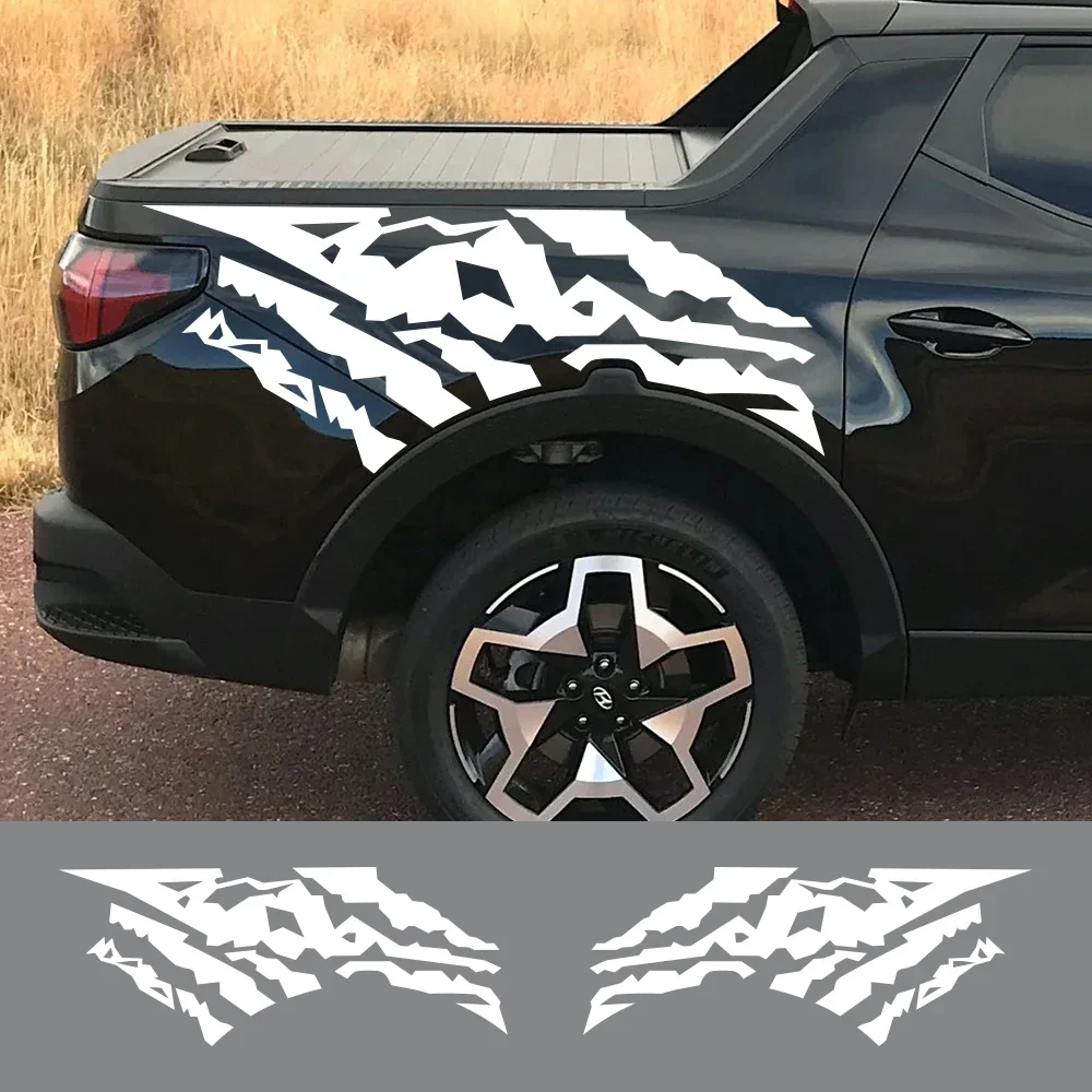 

Car Sticker For Hyundai Santa Cruz SE SEL Limited 2022 2023 Pickup Trunk Decal Graphics All New Mountains Auto Truck Vinyl Decor
