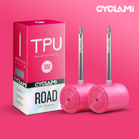 CYCLAMI Bike Inner Tube Stainless Steel Metal Valve Stem FV Presta Durable TPU For Road Bike Tire 700C 700 x 18 23 25 28 30 32 C