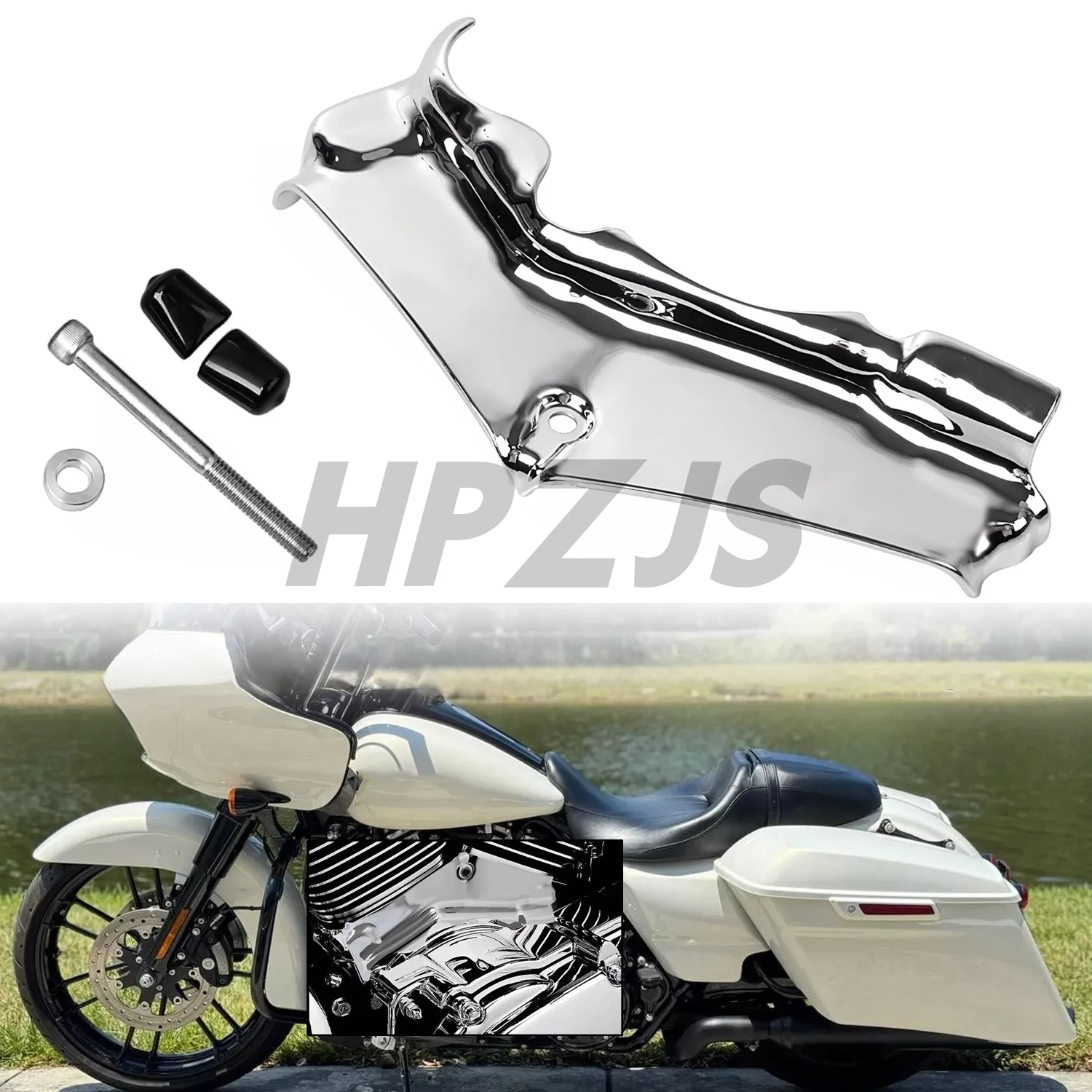 ​Cylinder Base Side Cover For Harley Motorcycle Touring Street Glide Road King Softail Heritage Springer Fat Boy Trike 2017-Up