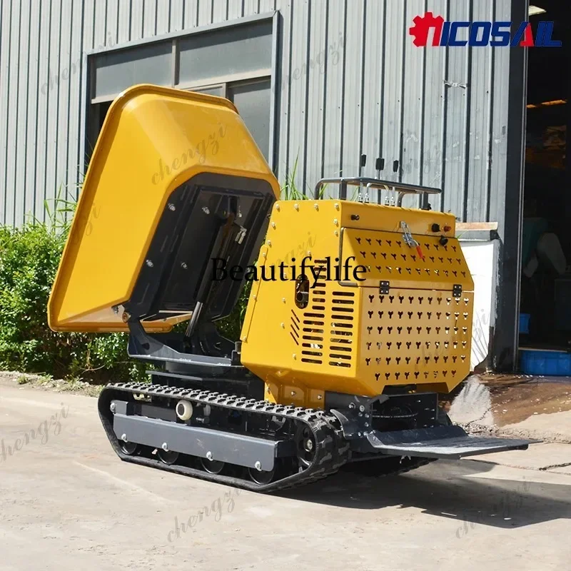 f182 Custom 1200kg Tracked Rotary Dumper EPA Certified High Power For Complex Terrain Work Mini Crawler Dumper