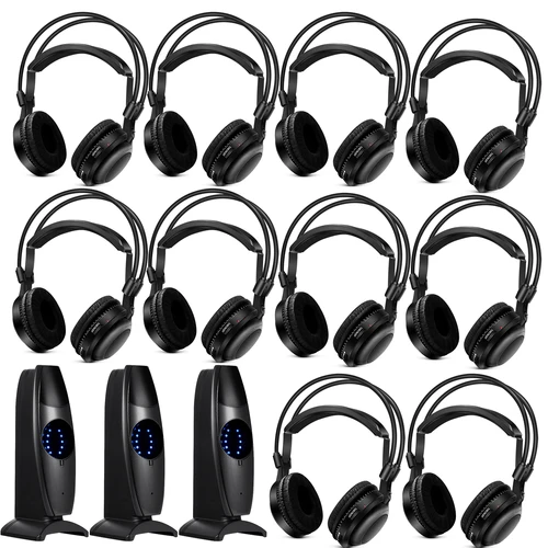 클래식 사일런트 디스코 시스템 무선 헤드폰, 최고의 사운드 울트라 Lpw 베이스 패키지, 파티용 송신기 3 개 포함